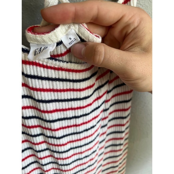 Gap Red & Blue Striped Asymmetrical Bottom Dress Womens‎ Small - Picture 3 of 3